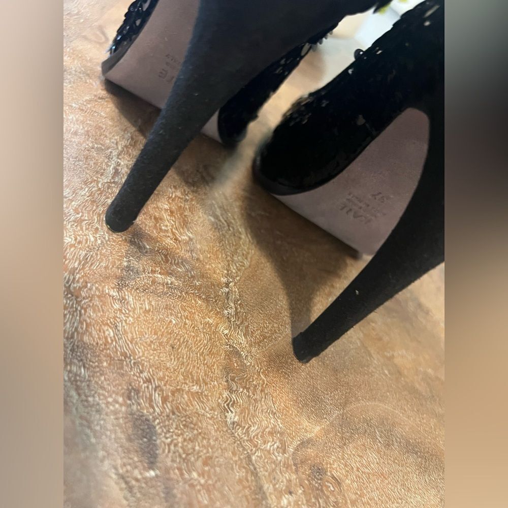Kate by Ferrari Black Sequin Women's Shoes size 37 (7) - Picture 7 of 15